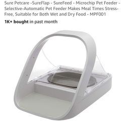 Sure Petcare -SureFlap - SureFeed - Microchip Pet Feeder - Selective-Automatic Pet Feeder Makes Meal Times Stress-Free, Suitable for Both Wet and Dry 