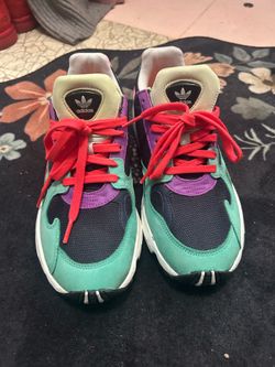 Green and purple multicolored adidas women's size 9