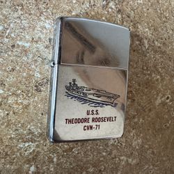 GENUINE U.S.S. THEODORE ROOSEVELT CVN-71 AIRCRAFT CARRIER ZIPPO LIGHTER