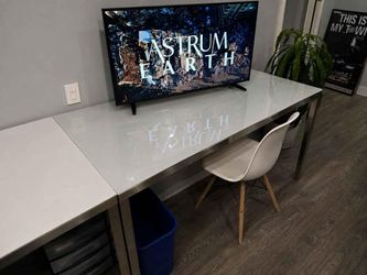 IKEA TORSBY Glass Top Desk
