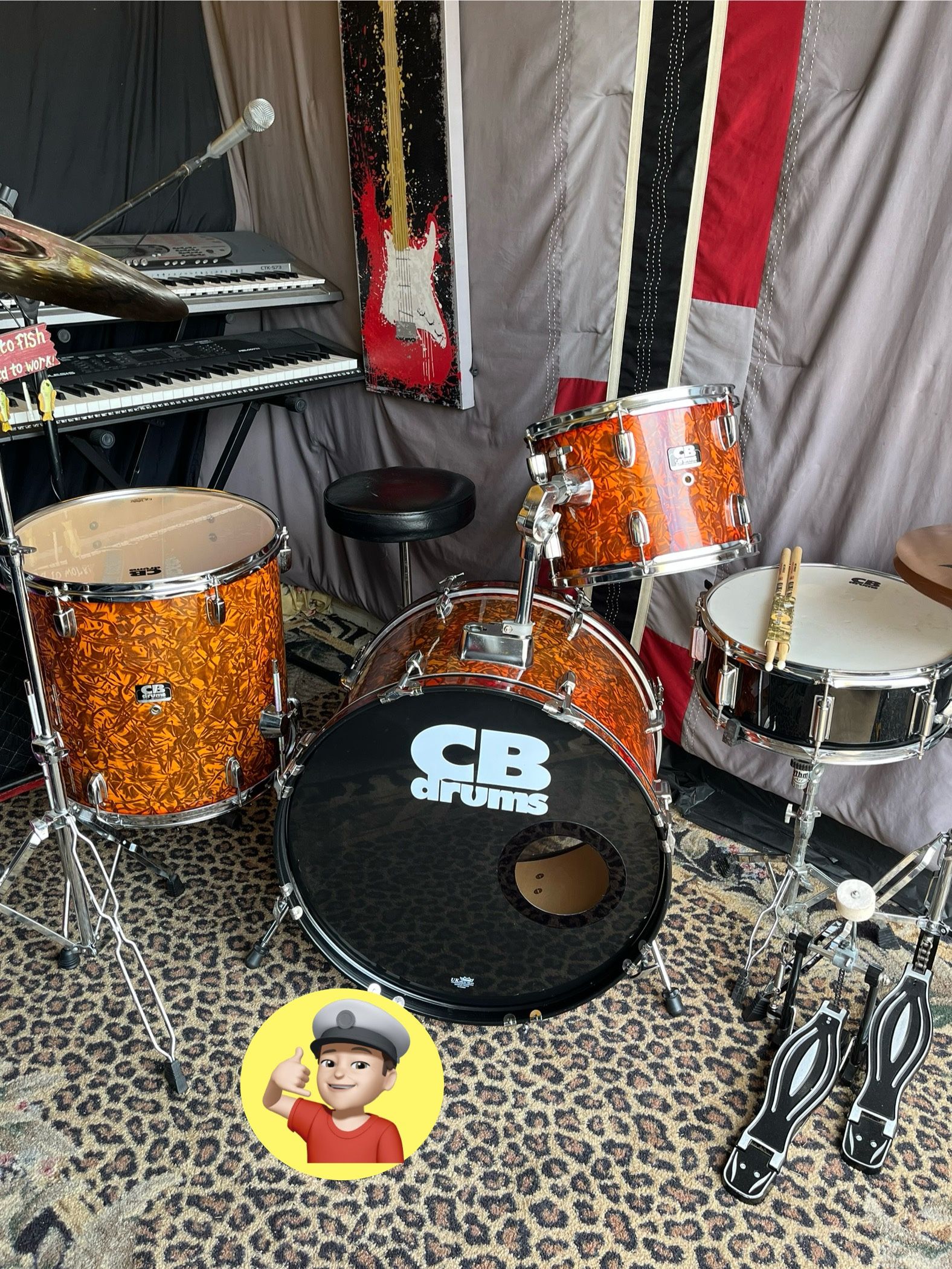 ๐ฅ 4 Piece Jazz Drum Set Old School