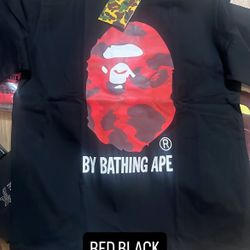black/red bape shirt