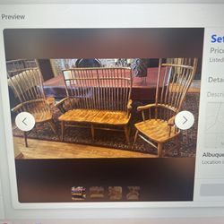 Antique Settee and Chairs