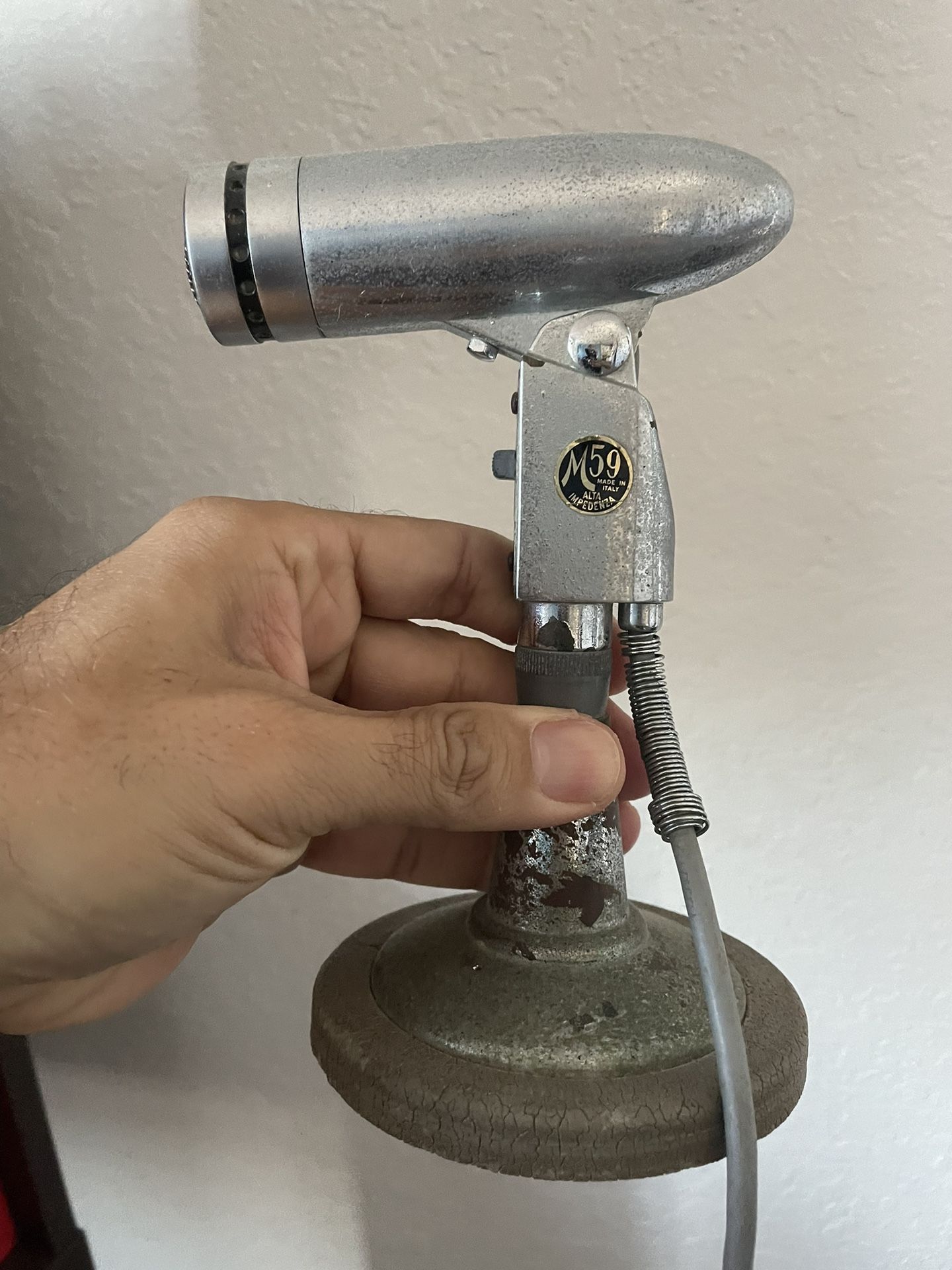 Rare Vintage M59 table microphone Alta impedenza.