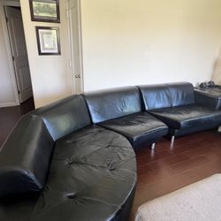 Real Leather Black Sofas / couches