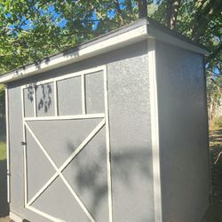 wood storage shed