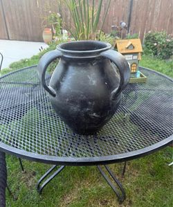 Pottery Barn Joshua Ceramic Handle Vase – Black, 13"