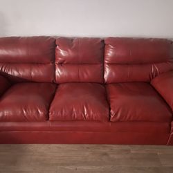 Red Leather Couch