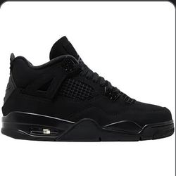 Black cats Jordan 4s