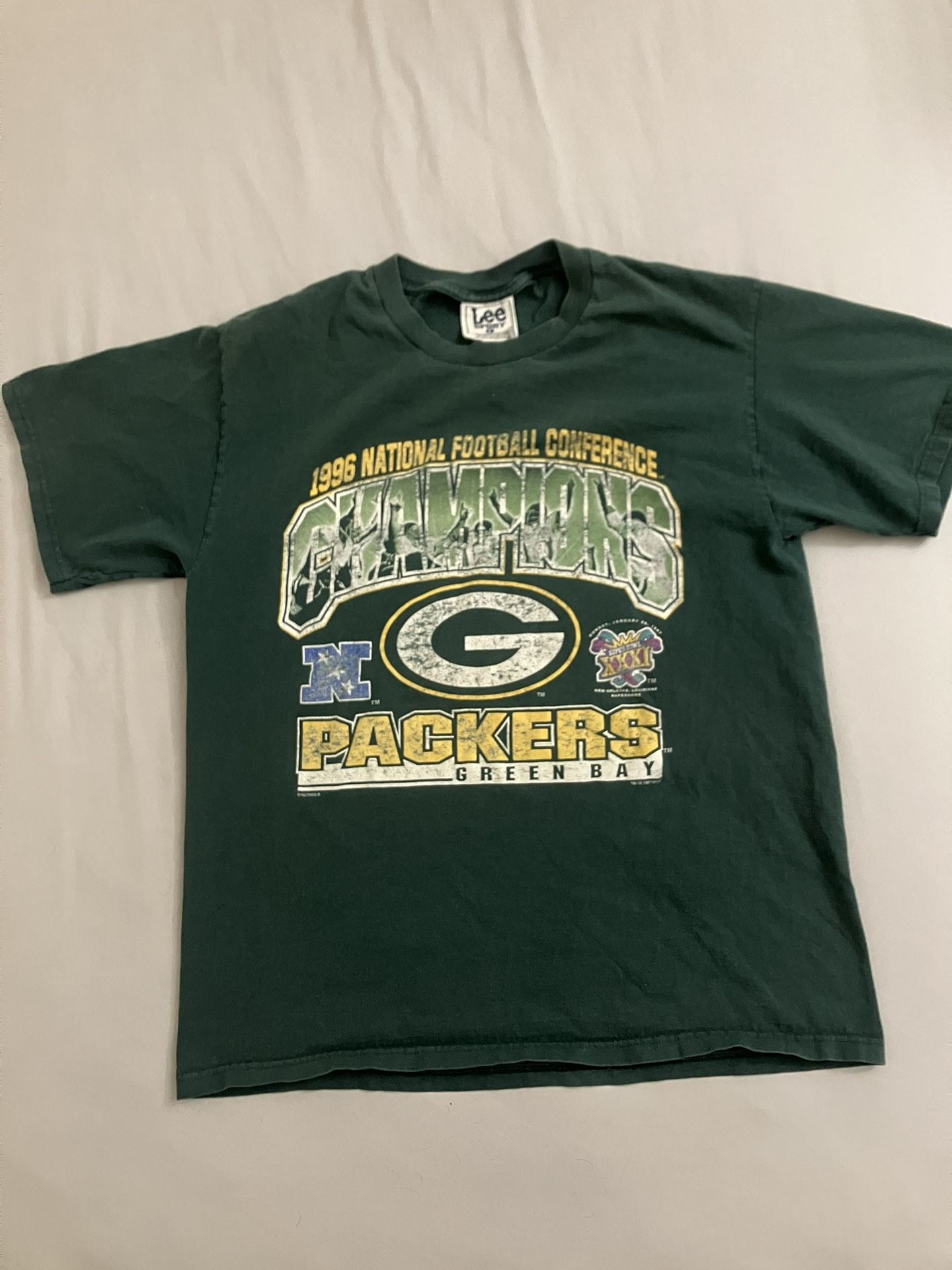 vintage green bay packers t shirt size large