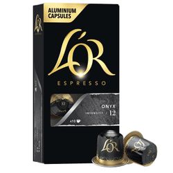 L'OR Espresso Capsules, 50 Count Espresso Onyx, Single-Serve Aluminum Coffee Capsules Compatible with the L'OR BARISTA System & *Nespresso Original Ma