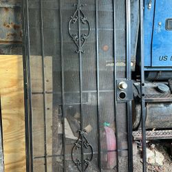 Steel Iron Front Door Gate With Metal Mesh Screen 