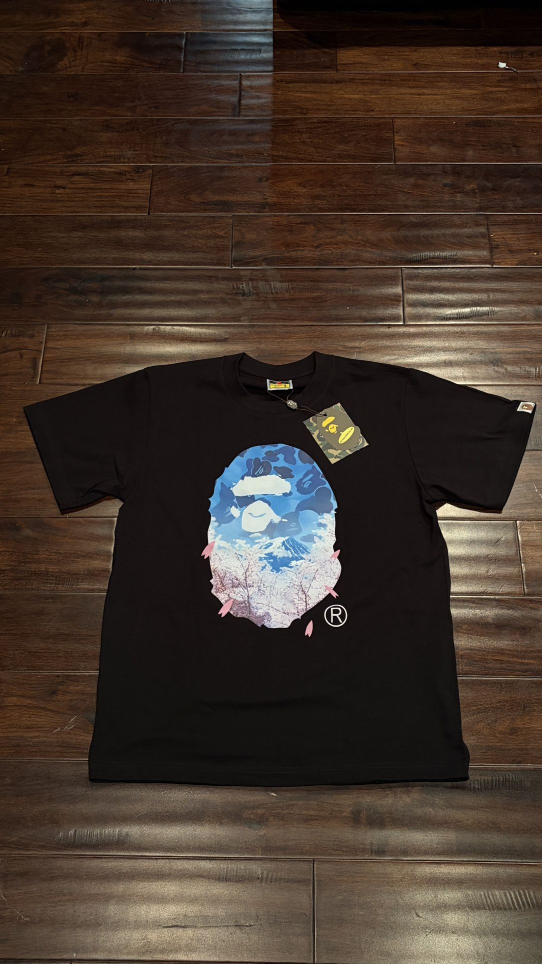 Black Bape Shirt, Cherry Blossom Designs