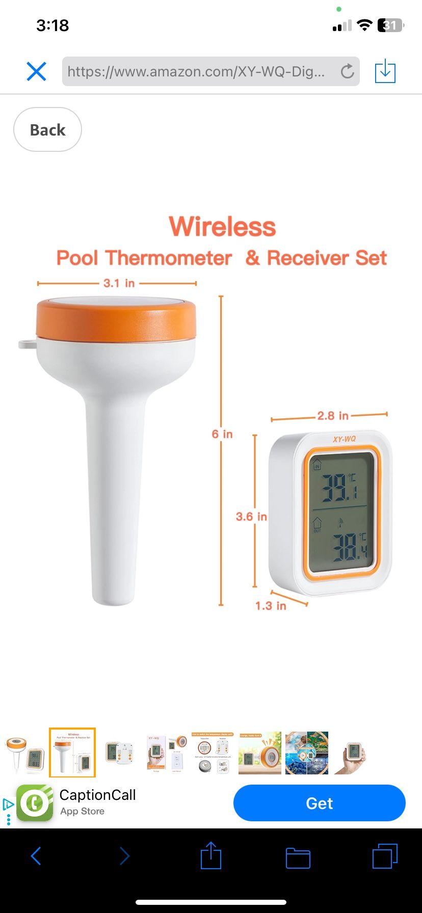 Brand New In Box XY-WQ Pool Thermometer Wireless.
