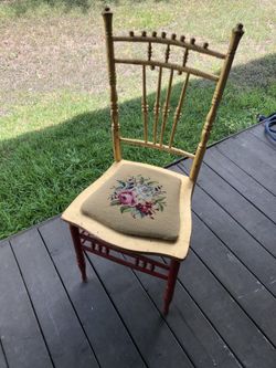 Unique gold and red chair