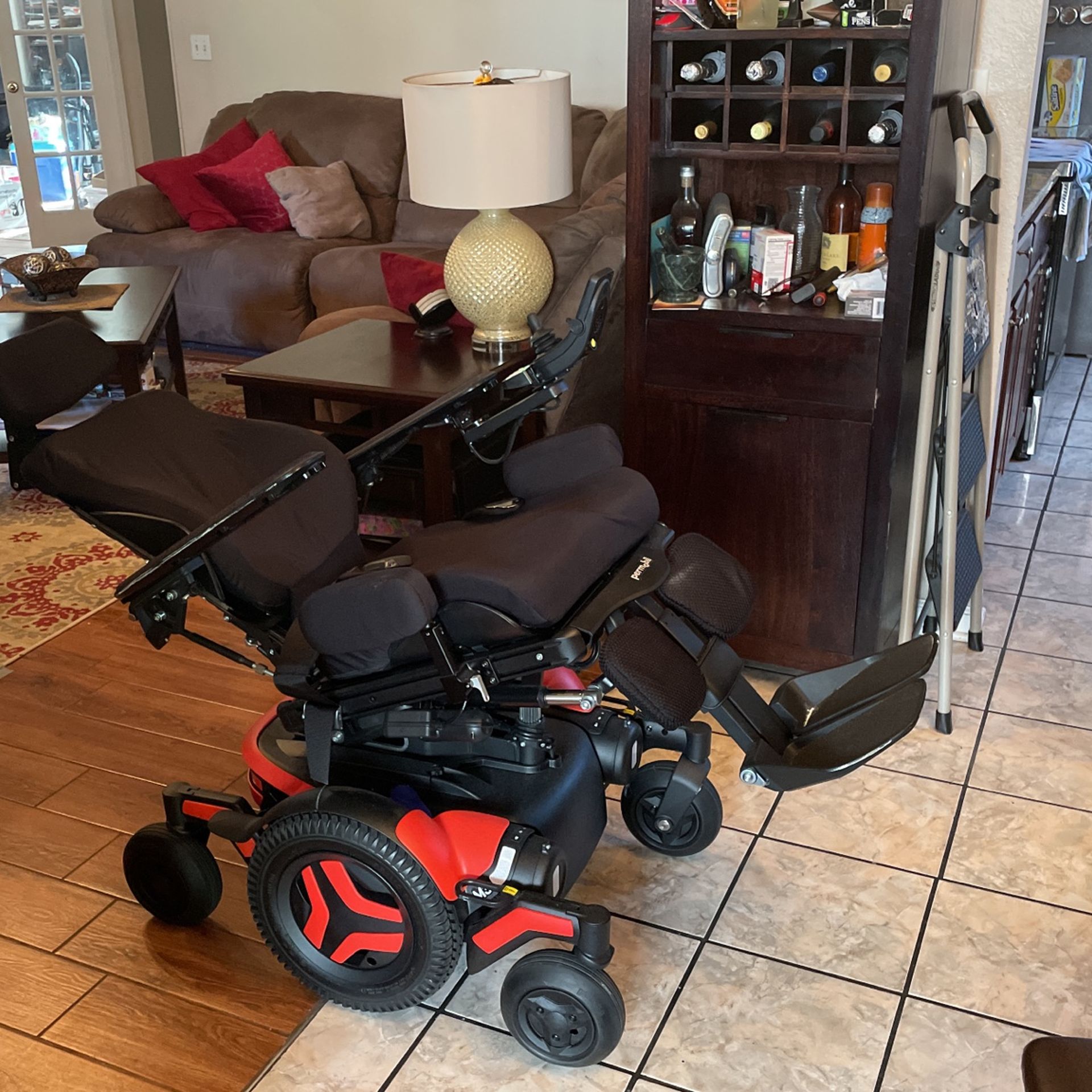 Permobil Electric Wheel Chair Red