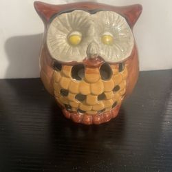 Ceramic Owl Tea Light Candle Holder 