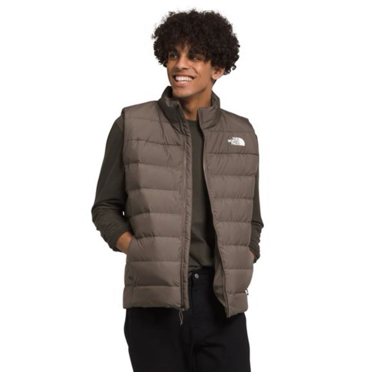 NWT 2024 The North Face Aconcagua 3 Down Puffer Vest Smokey Brown Men's Lrg