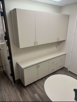 Cabinets & office Desk (commercial grade cabinets)