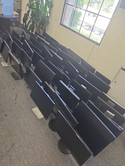 Lot of Used Computer Monitors with Stands
