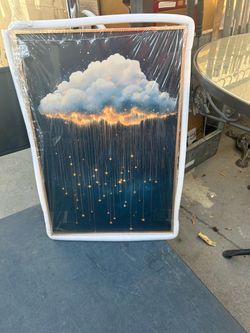 Cloud of falling stars canvas wall art