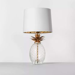 Opal House Glass Pineapple Lamps Set