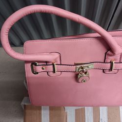 Designer Style Luxury Lock Satchel Handbag