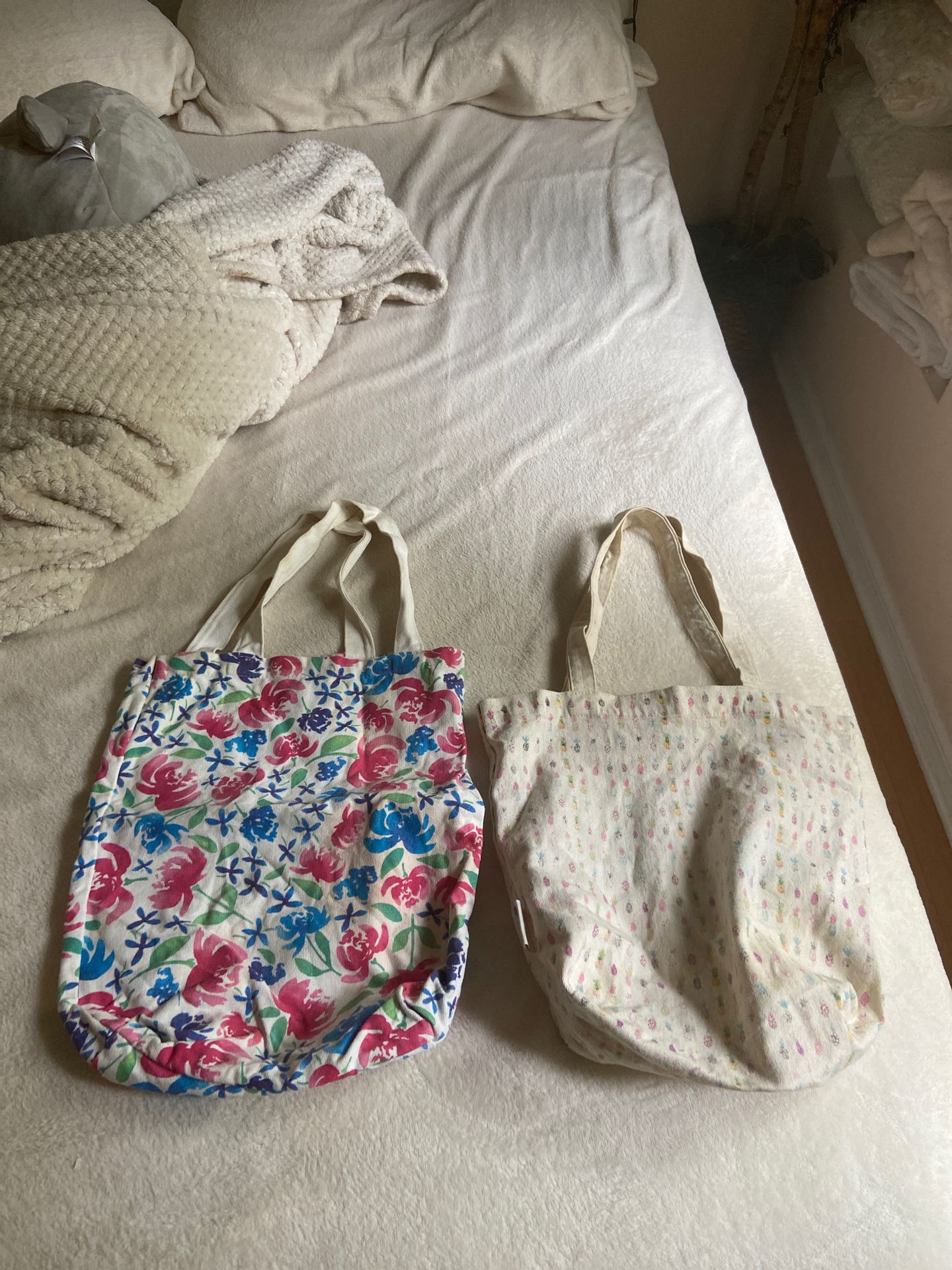 two reusable grocery bags!