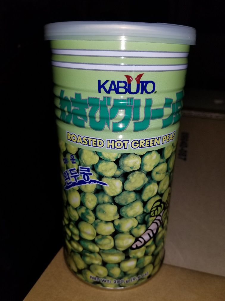 Freshly imported hot Wasabi peas