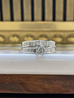 Princess Cut Diamond Wedding Set