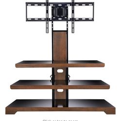 Insignia Wood Finish & Glass 3 In 1 TV Stand 