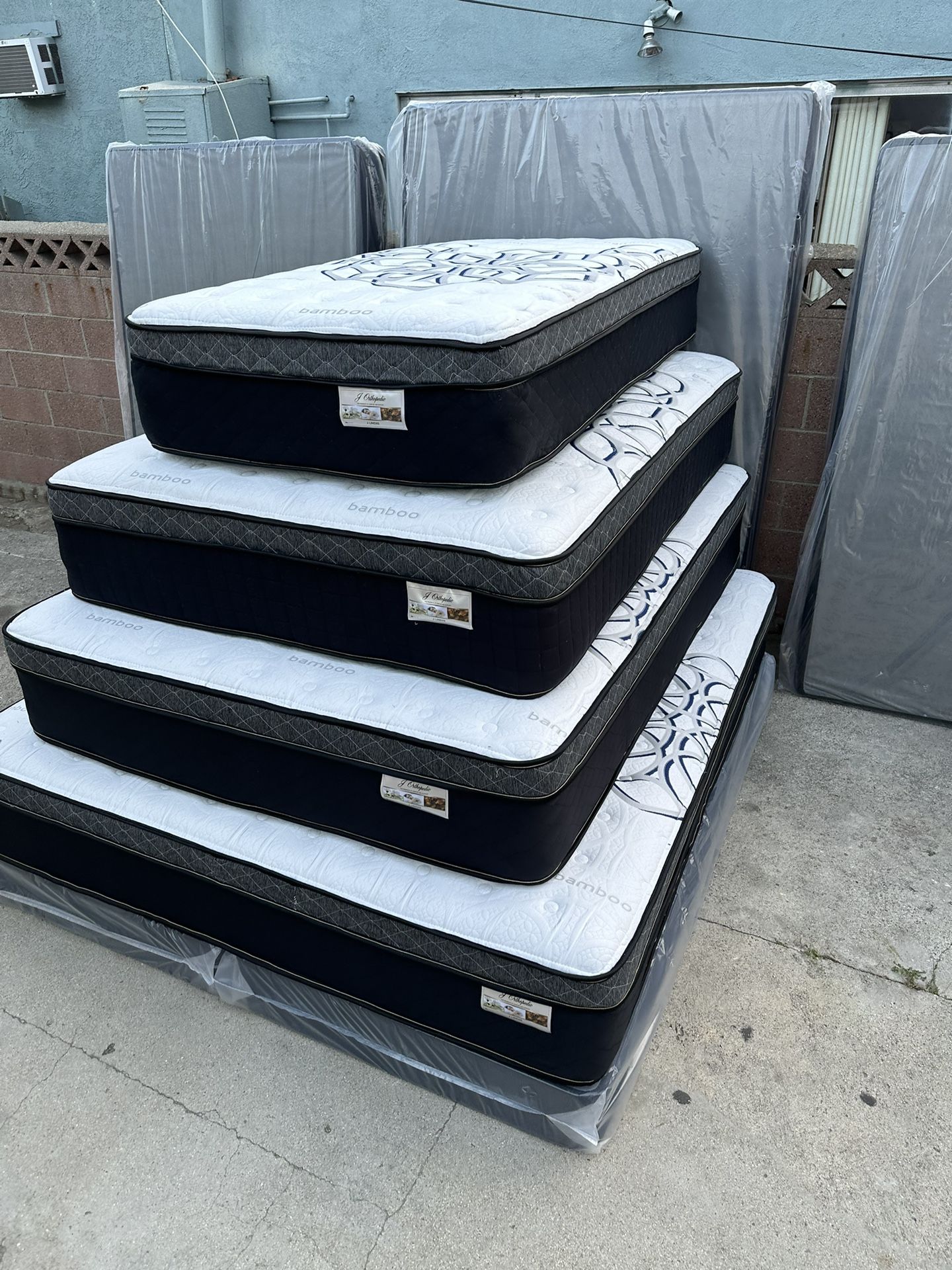 New Mattress ? Queen Size Mattress ?Bamboo Dream Cloud Euro Pillow Top 12” Thick  ?delivery Available 