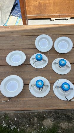 8 recessed lights.