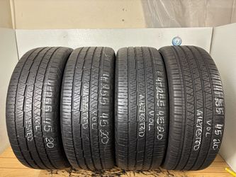 Set 4 tires 255 45 20 Continental Crosscontact lx sport high tread no repairs