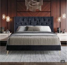 Black bed frame