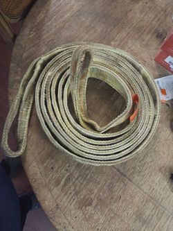 Lift-All Webmaster 1600 EE2-802D is a 2-inch wide by 20-foot long, 2-ply polyester eye-and-eye web sling  used no tears or damage stitches loops are i