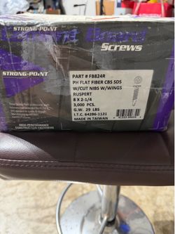 Strong-Point cement board screws, part # FB824R