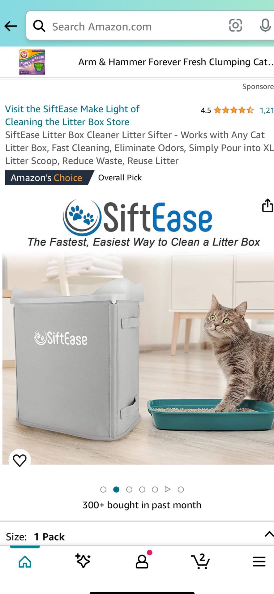 Siftease Cat Litter Box Sifter
