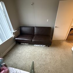 (OBO) Leather Futon with Charging Ports