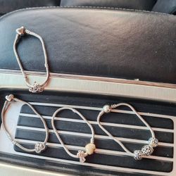 GROCE Charm Bracelets 6.3 In. And 1 6.0 In. 