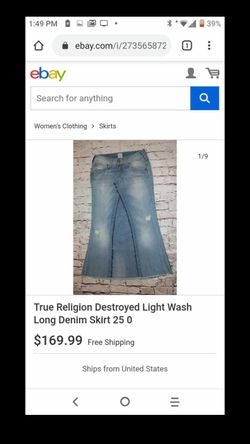 Long skirt true religion