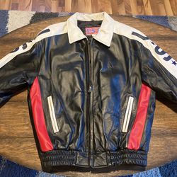 USA Leather Biker Jacket