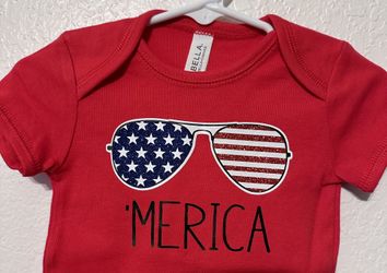 Bella Canvas Red Baby Onesie