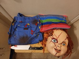 Spirit Signature Collection Chucky Doll Adult Costume Size LG/XL With Mask, Wig, Knife, Etc.!
