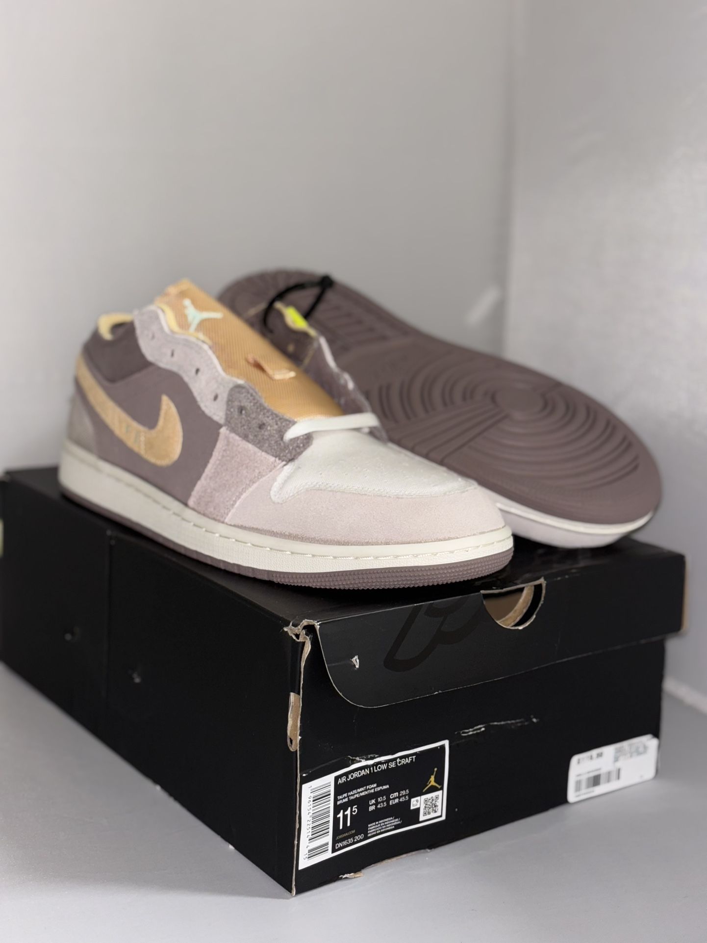 Nike Air Jordan Retro 1 Low SE Craft ‘Taupe Haze’ Size 11.5