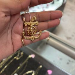 Anchor With Jesus On Cross 