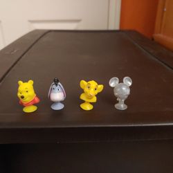 DISNEY MINI FIGURES RUBBER HEAD SUCTION CUP