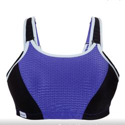 Glamorise Sports Bra 46D Wicking Double Layer Wired Bra NIP