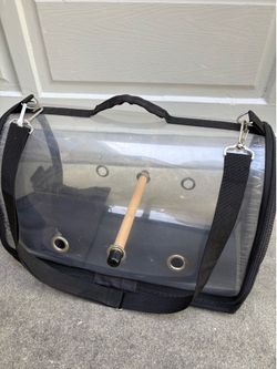 portable transparent bird travel carrier bag with stand