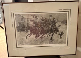 Frederic Remington 1989 “Cowboys Coming To Town For Christmas